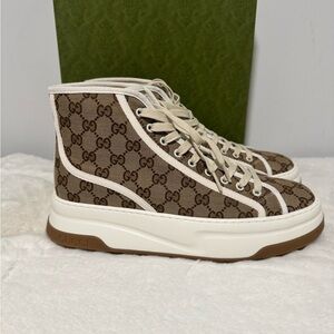Gucci Men’s Brown High-Top Sneakers
